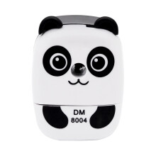 Pencil Sharpener Cute Metal Desktop Pencil Sharpener with Handle, Cartoon Animal Pencil Sharpeners for Kids Student Office School Student (Dark