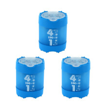 KUM AZ1028316-B - Pencil Sharpener with Container 4-in-1 Blue Pack of 3 with Click Clack Closure Plastic