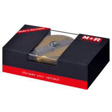 M+R 706021000 Double Round Sharpener Brass in Gift Packaging