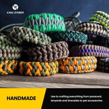 Kamu Synber Paracord 550 Type III 4mm 15m 7 Strands 100% Polyester Rope Parachute Cord Ideal for Crafting, Outdoor, Survival | Support 250kg |