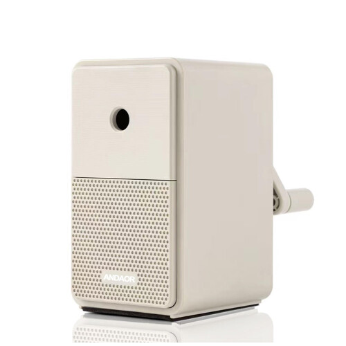 Manual Pencil Sharpener Desk Pencil Sharpener with Container 5 Grades of Thickness Adjustable and Auto-Stop Function Suitable for