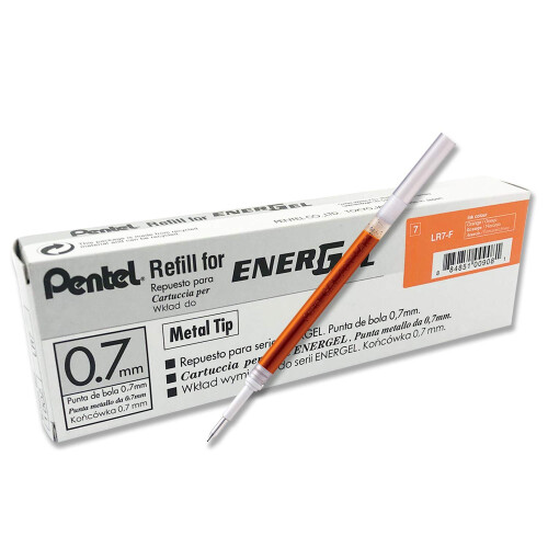 Pentel Pentel EnerGel Refill - Orange - Pack of 12