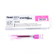Pentel LR7 EnerGel Refills for Rollerball Pens 0.7mm Tip, 0.35mm Line, Pink Ink (Pack of 12)