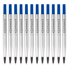 Parker Rollerball Pen Refills | Fine Point | Blue QUINK Ink | 12 Count