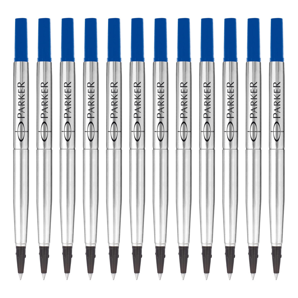 Parker Rollerball Pen Refills | Fine Point | Quink Ink | 12 Count Blue