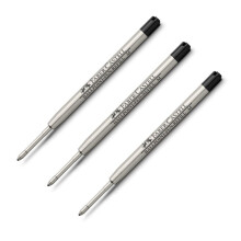 Faber-Castell Medium Ballpoint Refill - Black x 3