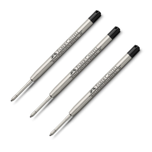 Faber-Castell Faber-Castell Medium Ballpoint Refill - Black x 3
