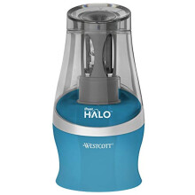 Westcott iPoint Halo Battery-Operated Pencil Sharpener turquoise