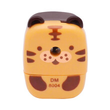 Pencil Sharpener Cute Metal Desktop Pencil Sharpener with Handle, Cartoon Animal Pencil Sharpeners for Kids Student Office School Student (Tiger, 1