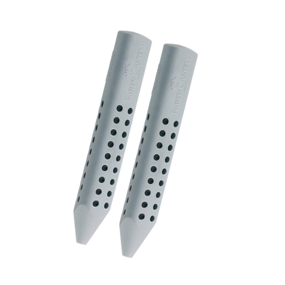 Faber-Castell Eraser Grip Pack Of 2 Grey