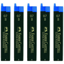 Faber-Castell for larger view drag mouse over the image pack of 5 super polymer fine leads 0.7HB 0.7 B