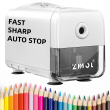 Zmol Electric Pencil Sharpeners,Heavy Duty Classroom Sharpeners for Colored Pencil,Auto Stop/ 3 Modes to Choose/Super Sharp&Fast/Safe to Kids