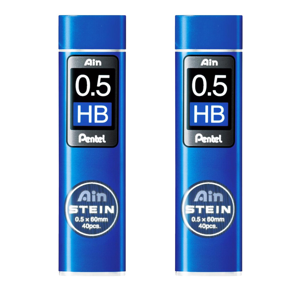 Pentel Ain Stein Mechanical Refill Leads - Pack Of 2 Tubes (0.5Mm Hb)