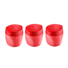 STABILO - Robust Can Sharpener - 3 x Woody 3 in 1 Sharpener - for Extra Thick Pencils - Red