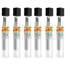 Pentel Super Hi-Polymer Mechanical Refill Leads - for Automatic/Mechanical Pencils - in Pillow Packaging (0.5mm 2H, Pack of 6)