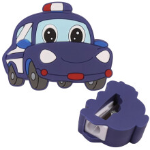 Police Rubber Single Sharpener, Police car, Crayon Sharpener, School Supplies (Police Car)