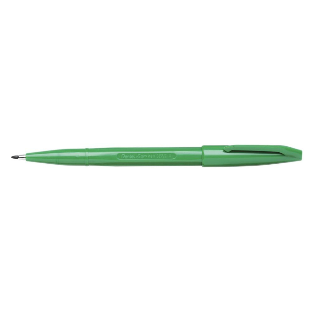 Pentel Sign Pen - Green, Pack Of 12