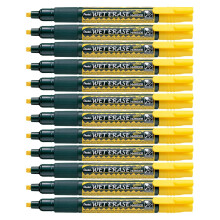 Pentel Wet Erase Chalk Marker Medium Tip - Yellow (Pack of 12)