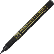 Kuretake ZIG CARTOONIST MANGAKA FLEXIBLE Fine, for art, illustration, lettering, graphic designers, urban artists, paper crafters, Smudge-proof,
