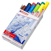 edding 4500 textile marker - set of 10 colours (basic) - round nib 2-3 mm - permanent fabric markers for drawing on textiles, wash-resistant up to 60