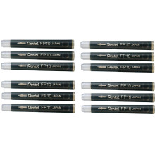Pentel Arts Pocket Brush Refills, Black Ink, Value Set of 12