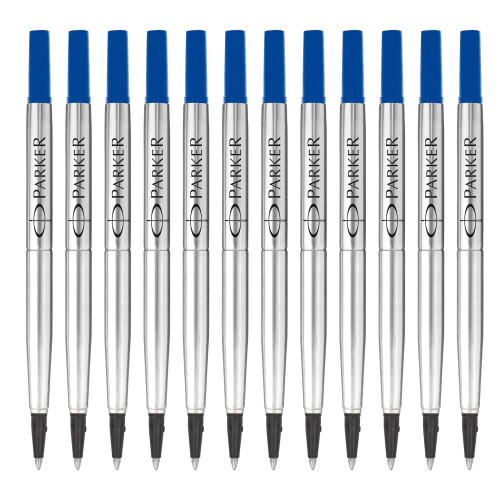 Parker Parker Rollerball Pen Refills | Medium Tip | Blue QUINK Ink | 12 Count
