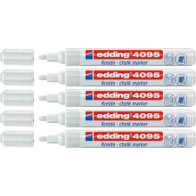 Edding 4095 Window/Chalk Marker Pens 2-3 mm White Pack of 5