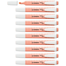 STABILO swing cool Pastel - Highlighter - Pack of 10 - Creamy Peach
