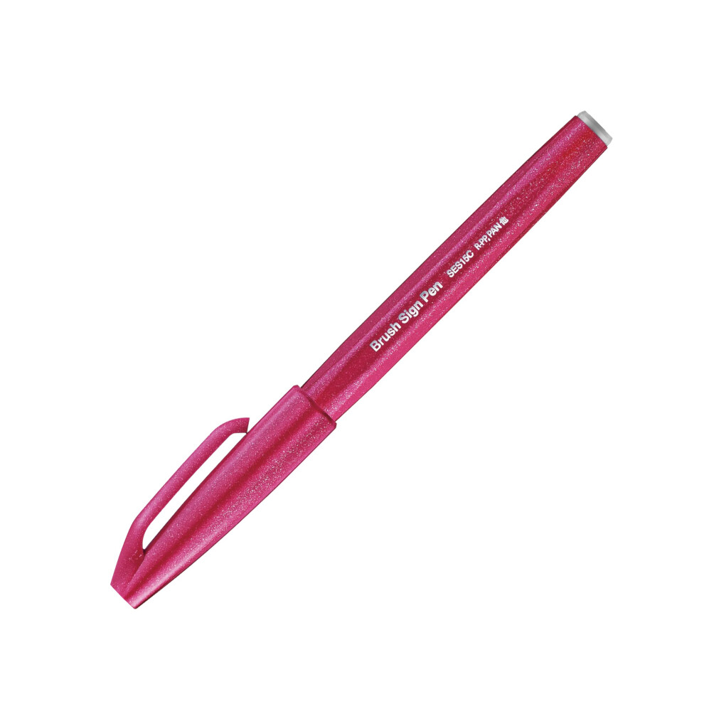 Pentel Brush Sign Pen - Pack Of 10 Burgundy