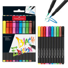 Faber-Castell Brush Pens Black Edition - Cardboard Box of 10
