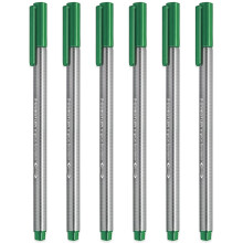 STAEDTLER 334 Triplus Fineliner Superfine Point Pens - 0.3mm - Green - Pack of 6