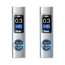 Pentel Ain Stein Mechanical Refill Leads - Pack of 2 Tubes (0.3mm HB)
