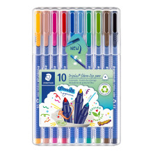 STAEDTLER 323 Triplus Colour Fibre-Tip Pens, 1.0 mm, Assorted Colours, Pack of 10