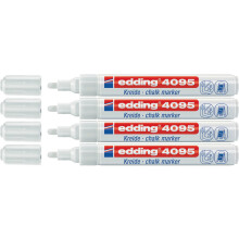 Edding 4095 Chalk Markers 2-3 mm White Pack of 4