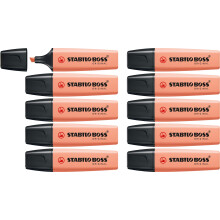 STABILO BOSS ORIGINAL Pastel - Highlighter - Pack of 10 - Creamy Peach