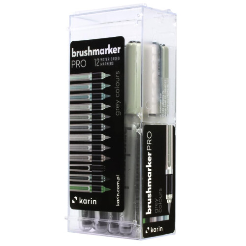 KARIN Brushmarker PRO 12 "Grey colours set