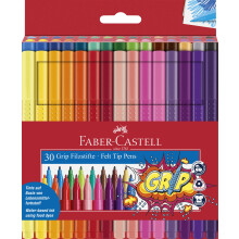 Faber-Castell Grip Colour Felt Tip Pens - Set of 30