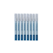 Europel Chalk Marker 3 mm PVC Case Pack of 8 White Reversible Round Tips and Chisel Tip
