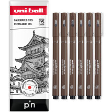 uni-ball PIN Fineliners | Fine Tipped Writing Pens | Water & Fade Resistant Ink | Ideal for Sketching, Scrapbooking, Outlining, Art, Technical Drawing