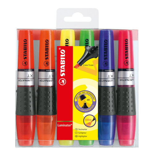 STABILO LUMINATOR - Highlighter - Pack of 6 - Assorted colours