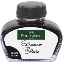 Faber-Castell 148700 Ink Glass for Writing Instruments with Converter, Brilliant Black, 62.5 mm, Pack of 1