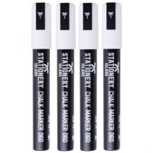 STATIONERY ISLAND Liquid Chalk Pens Marker White for blackboard Erasable Chalk Marker Pens Wipeable for Chalkboard, Window, Glass, Signs and mirror -