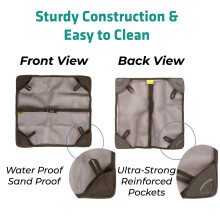 TREKOLOGY Sand Cover, Beach Mat and Ground Sheet - Prevent Portable Camping Chairs from Sinking in Soft Grounds, Sand or Grass - Anti-Sinking Solution