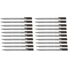 STAEDTLER 334 Triplus Fineliner Superfine Point Pens - 0.3mm - Black - Pack of 20