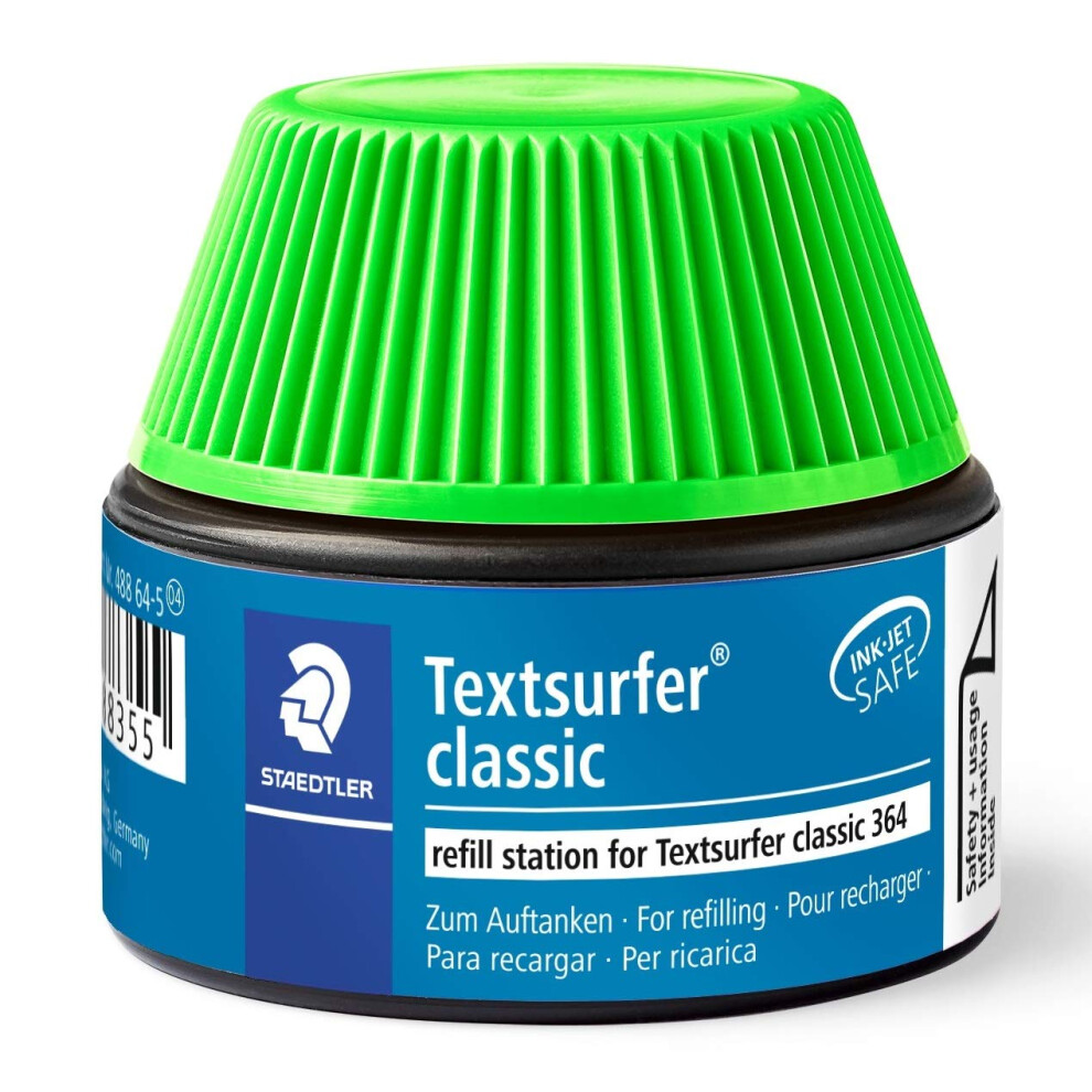 Staedtler 488 64-5 Textsurfer Classic Marker Pen 15-20 Refills For 364 Green