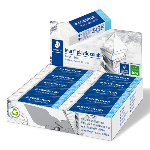 Staedtler Staedtler Mars Plastic Combi 526 508 Eraser (Pack of 20)