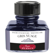 Jacques Herbin 13008T - One 30 ml Bottle of Ink for Fountain pens and Rollerball pens, Gris Nuage/Cloud Grey Colour - Made in France - Calligraphy,