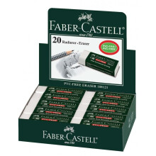 Faber Castell 187287 ? Box of 20 Erasers 7081 N, to Eliminate Graphite and Colour Pencils