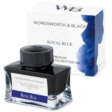 Wordsworth and Black Fountain Pen Ink Bottle (50 ml) Premium Luxury Edition, [Royal Blue] Fountain Pens Bottled Ink; Classic Designed Bottle Smooth
