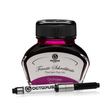 Octopus Fluids Orchidee Writing Ink with Converter, Fountain Pen Ink, Pink 30ml